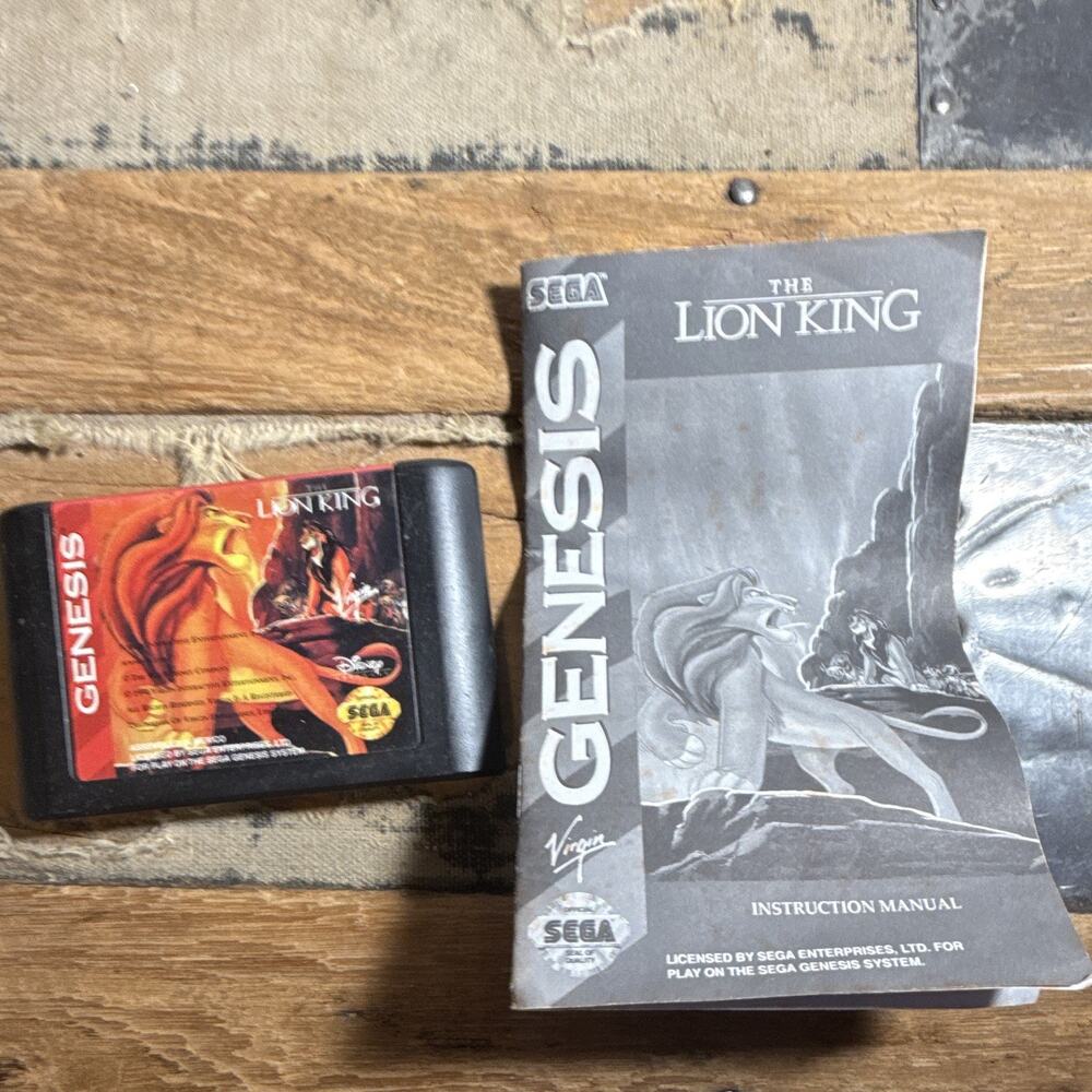 The Lion King + Manual (Sega Genesis) Action & Adventure